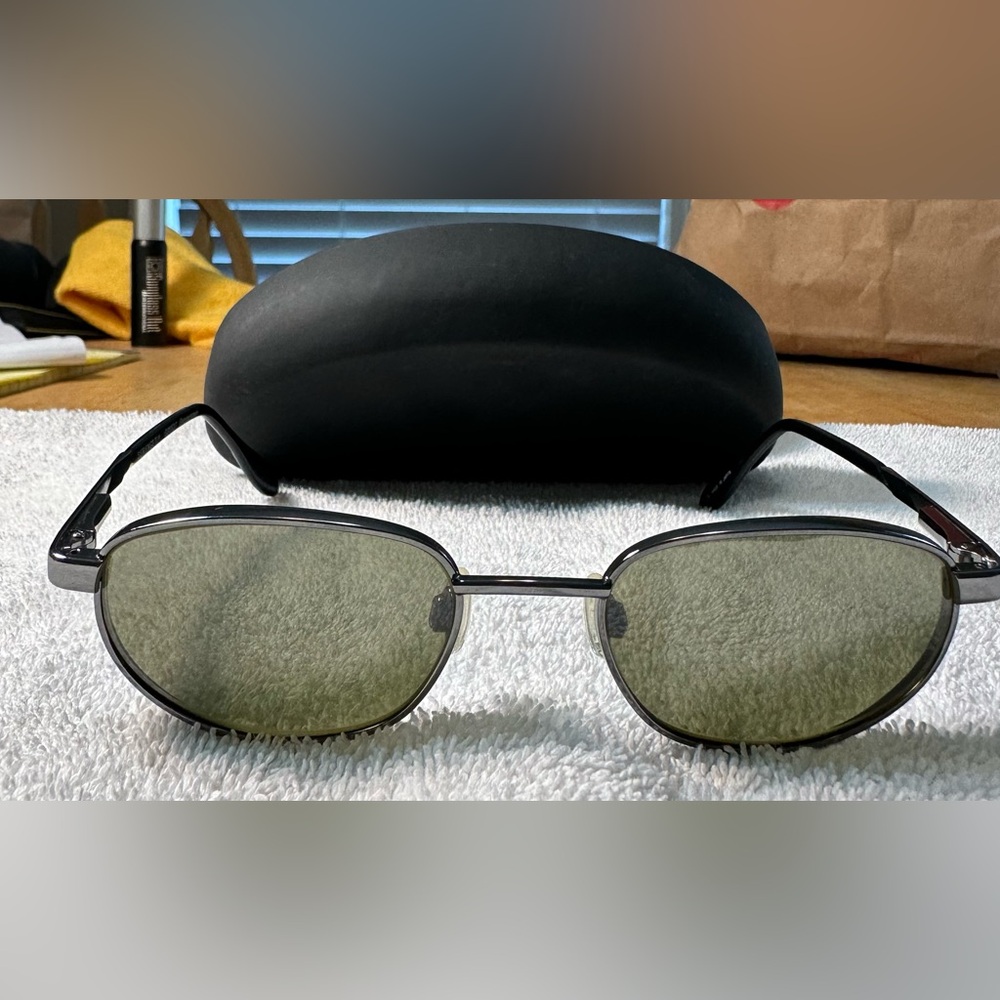 SERENGETI Georgetown Sunglasses GUNMETAL Frame,OLIVE GREEN CRYSTAL LENS  GG6537